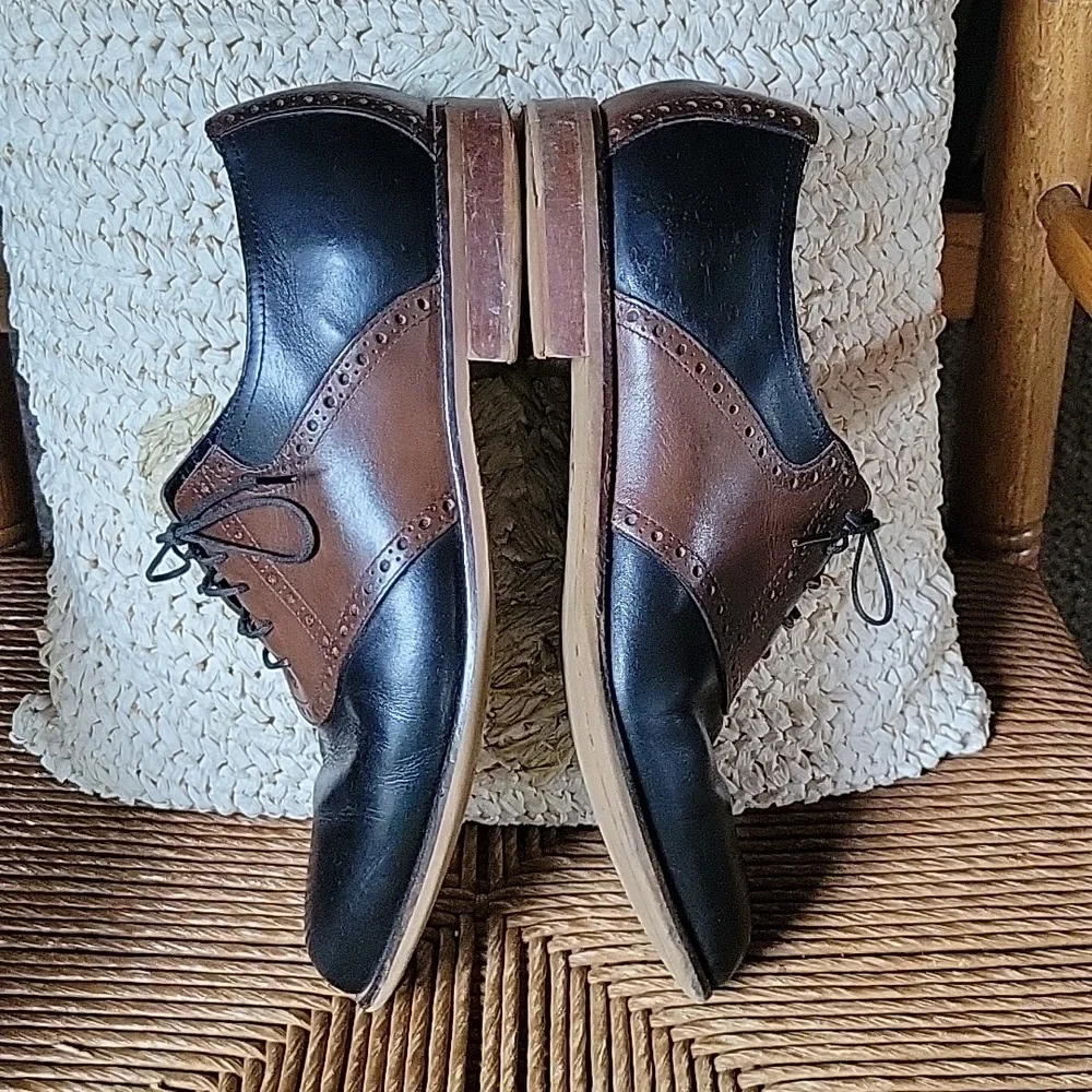 Cole Haan brown and black loafers/oxfords, size 10.5M
